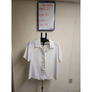 Womens 14 White blouse Loren Lee
